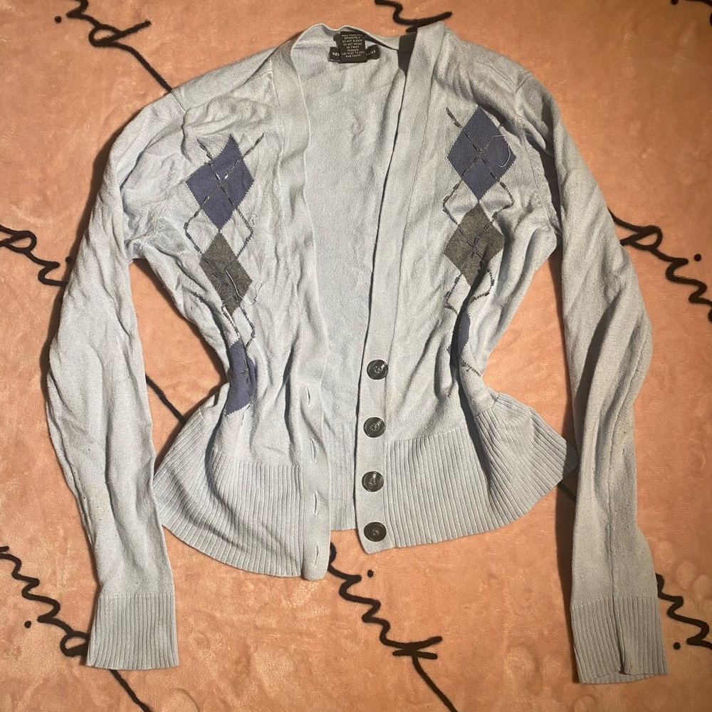 light blue vintage cardigan